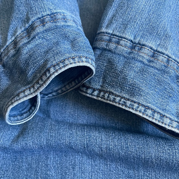 Levis Denim Shirt Jean Sherpa Fleece Lined Jacket Shacket Overshirt - Picture 8 of 8